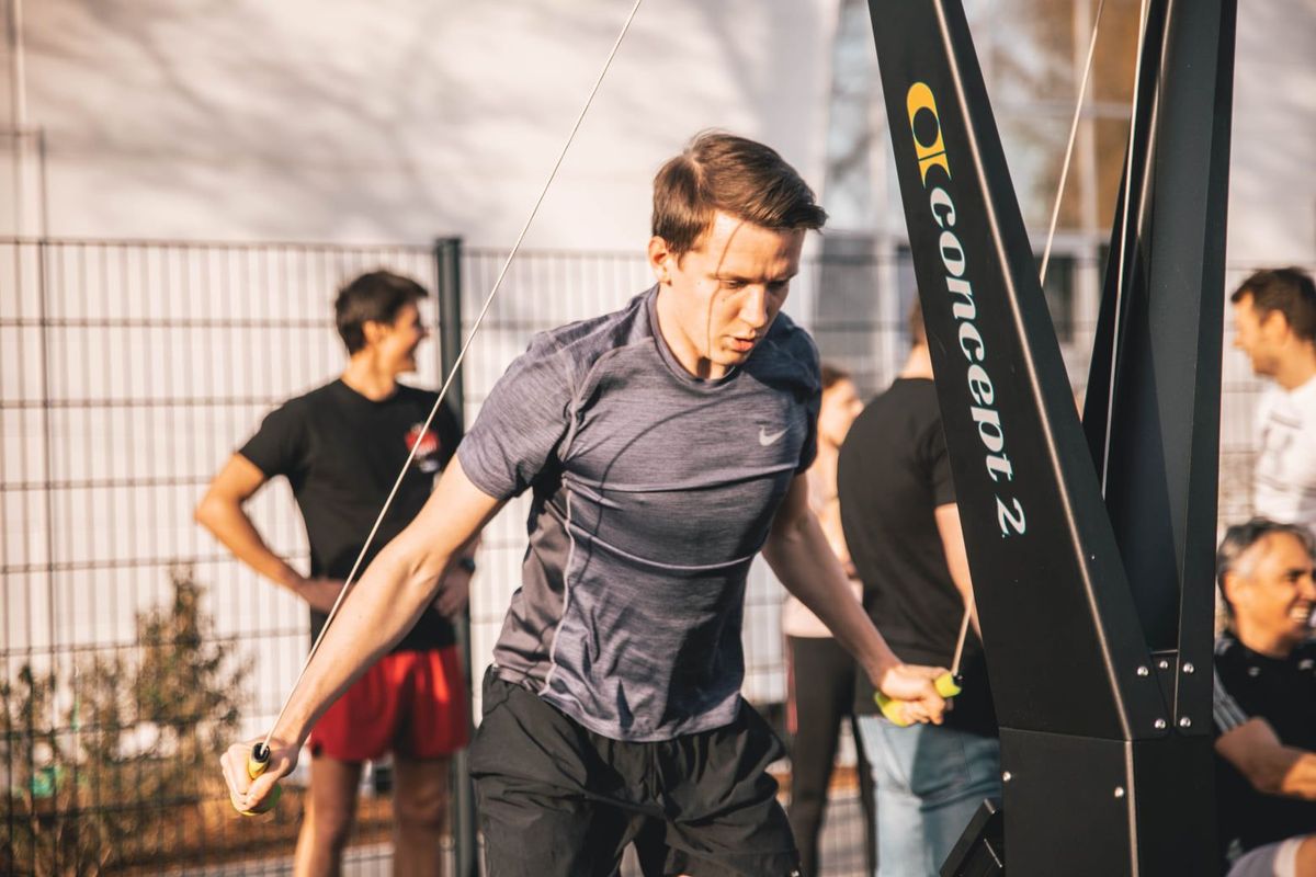 Fitness Outdoor Park in Kornwestheim - FUN Ski- und Row Ergometer Challenge - Skiing