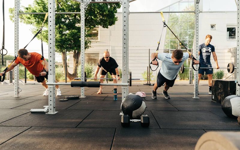 Kursteilnehmer beim Gruppenkurs im FunSportZentrum Kornwestheim