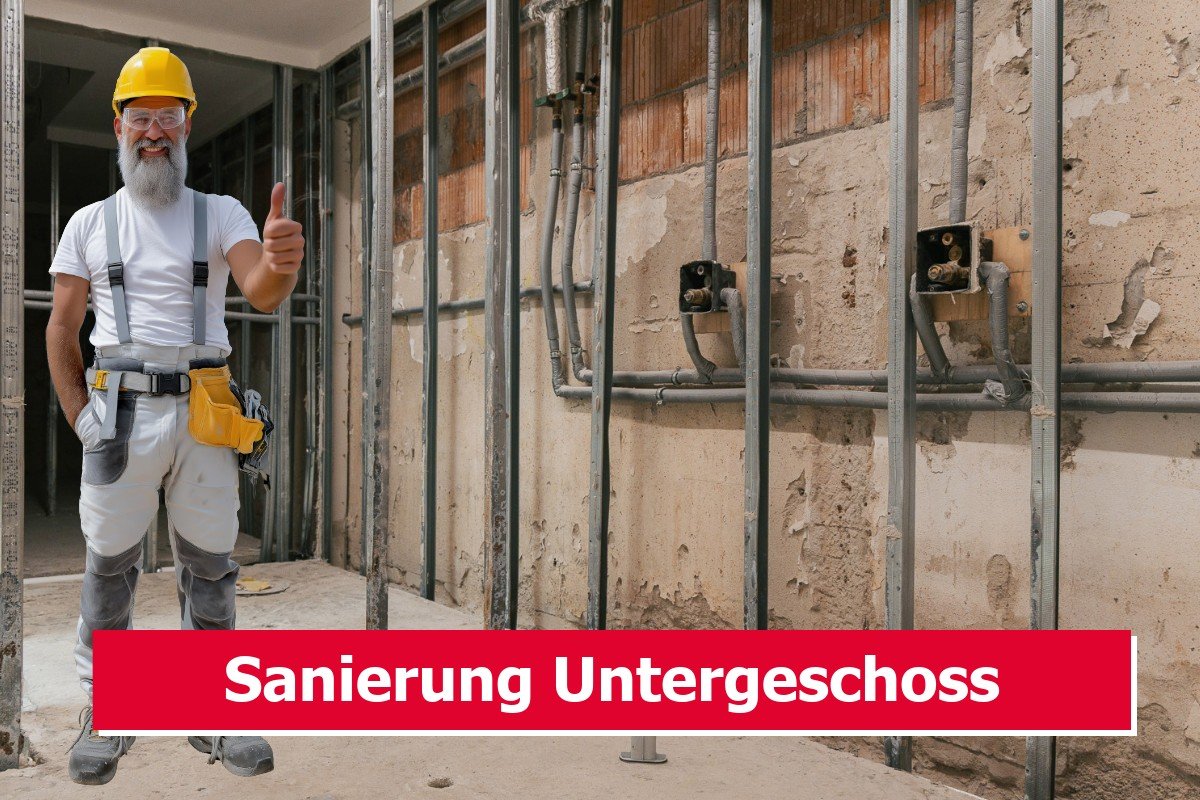 Bauarbeiter mit gelben Helm auf einer Baustelle